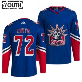 New York Rangers Trikot Filip Chytil 72 Adidas 2022-23 Blau Reverse Retro 2.0 Authentic - Kinder